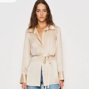 Reformation Silk Button Down Blouse